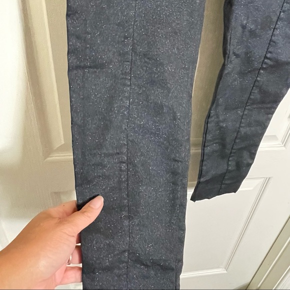 H&M black shimmer skinny trousers sz 12 - Picture 3 of 9